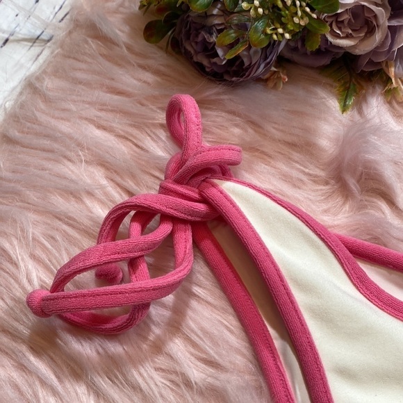 NWT Frankie’s Bikini Connor Terry Bikini Bottoms in Strawberry Shortcake sz XL - Picture 3 of 11